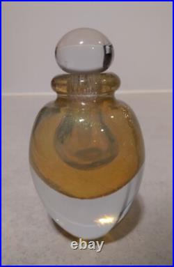 Vintage Signed 1994 Robert Eickholt Iridescent Art Glass Perfume Bottle