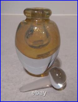 Vintage Signed 1994 Robert Eickholt Iridescent Art Glass Perfume Bottle