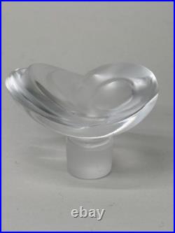 Vintage Signed Lalique France Samoa Frosted Crystal Perfume Bottle