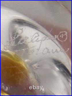 Vintage Signed Lalique France Samoa Frosted Crystal Perfume Bottle