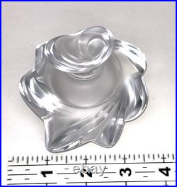 Vintage Signed Lalique France Samoa Frosted Crystal Perfume Bottle