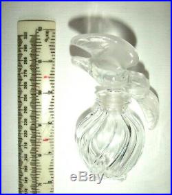 Vintage Signed Lalique Glass Nina Ricci Scent/Perfume Bottle (glass stopper)