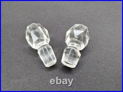 Vintage Signed Moser Alexandrit Amethyst Crystal 3pc Vanity Set Art Deco Bottle