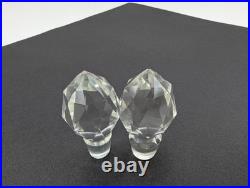 Vintage Signed Moser Alexandrit Amethyst Crystal 3pc Vanity Set Art Deco Bottle