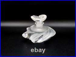 Vintage Signed/marked Lalique France Crystal Samoa Swirled Perfume Bottle Exc