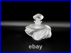 Vintage Signed/marked Lalique France Crystal Samoa Swirled Perfume Bottle Exc