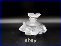 Vintage Signed/marked Lalique France Crystal Samoa Swirled Perfume Bottle Exc