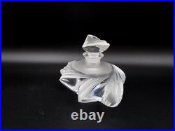 Vintage Signed/marked Lalique France Crystal Samoa Swirled Perfume Bottle Exc
