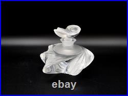 Vintage Signed/marked Lalique France Crystal Samoa Swirled Perfume Bottle Exc
