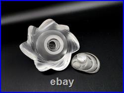 Vintage Signed/marked Lalique France Crystal Samoa Swirled Perfume Bottle Exc