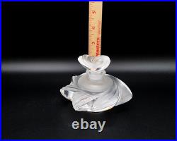 Vintage Signed/marked Lalique France Crystal Samoa Swirled Perfume Bottle Exc