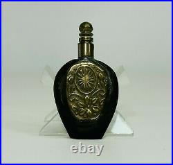 Vintage Small Perfume Bottle Pendant For Necklace Brass And Glass