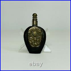 Vintage Small Perfume Bottle Pendant For Necklace Brass And Glass