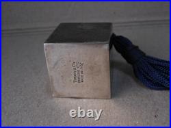 Vintage Small Tiffany & Co Sterling Silver Perfume Bottle Square Made in Italy