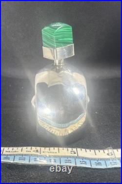 Vintage Solid Sterling Silver Perfume Bottle Dresser Size 3.50h Malachite 102g Vintage Solid Sterling Silver Perfume Bottle Dresser Size 3.50h Malachite 102g