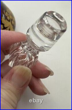 Vintage St. Louis Crystal Cranberry Perfume Bottle France