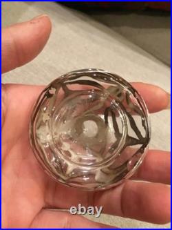 Vintage Sterling 925 Overlay Glass Perfume Bottle Stamped