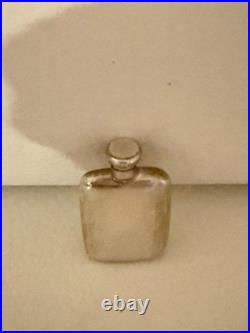 Vintage Sterling Silver Miniature Perfume Bottle W Screw Cap & Dipstick Applicat