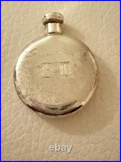 Vintage Sterling Silver Miniature Perfume Bottle W Screw Cap & Dipstick Applicat