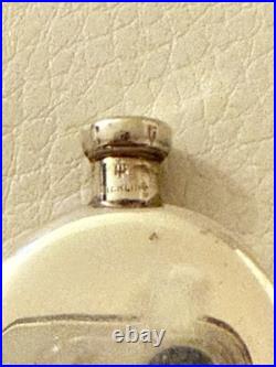 Vintage Sterling Silver Miniature Perfume Bottle W Screw Cap & Dipstick Applicat