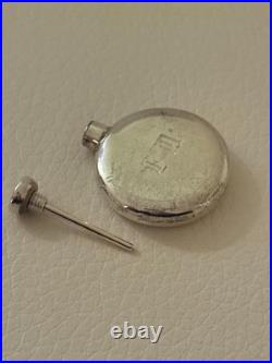 Vintage Sterling Silver Miniature Perfume Bottle W Screw Cap & Dipstick Applicat
