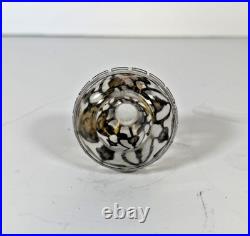 Vintage Sterling Silver Overlay Filigree Art Nouveau Perfume Scent Bottle c1900