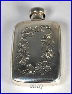 Vintage Sterling Silver Perfume Bottle, 1-3/4'' Long X 1'' Wide