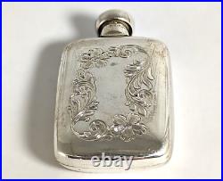 Vintage Sterling Silver Perfume Bottle, 1-3/4'' Long X 1'' Wide