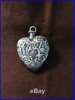 Vintage Sterling Silver Perfume Bottle Pendant Necklace