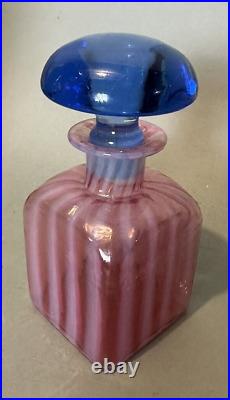 Vintage Steuben Oriental Poppy Art Glass Perfume Cologne Bottle