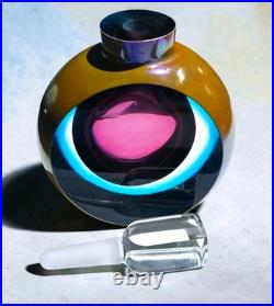 Vintage Steven Correia Art Glass Perfume Bottle 1988 Sommerso Limited Ed 136/250