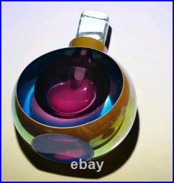Vintage Steven Correia Art Glass Perfume Bottle 1988 Sommerso Limited Ed 136/250