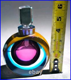 Vintage Steven Correia Art Glass Perfume Bottle 1988 Sommerso Limited Ed 136/250