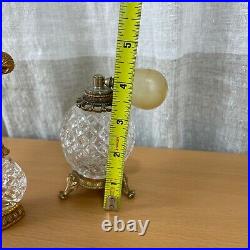 Vintage StyleBuilt Ornate Brass Perfume Bottle Glass Dauber 9 Fan & Optimizer