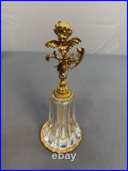 Vintage Stylebuilt Perfume Bottle Cherub Gold Ormolu Glass Vanity Hollywood Reg