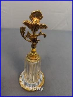 Vintage Stylebuilt Perfume Bottle Cherub Gold Ormolu Glass Vanity Hollywood Reg