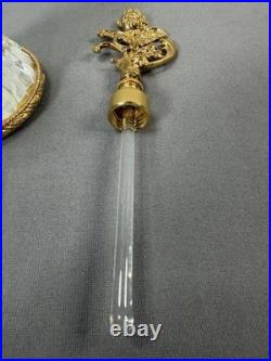 Vintage Stylebuilt Perfume Bottle Cherub Gold Ormolu Glass Vanity Hollywood Reg