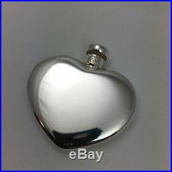 Vintage TIFFANY & Co. Sterling Silver Heart Perfume Flacon Bottle Funnel & Box