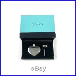 Vintage Tiffany & Co. 925 Sterling Silver Perfume Heart Bottle and Funnel Set