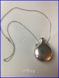 Vintage Tiffany & Co. Large Elsa Peretti Sterling Silver Bottle Perfume Necklace