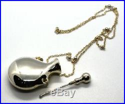 Vintage Tiffany& Co Sterling Silver Elsa Peretti Perfume Bottle Necklace (T90)