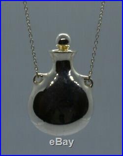 Vintage Tiffany& Co Sterling Silver Elsa Peretti Perfume Bottle Necklace (T90)