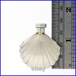 Vintage Tiffany & Co Sterling Silver Sea Shell Perfume Bottle Flask With Pouch