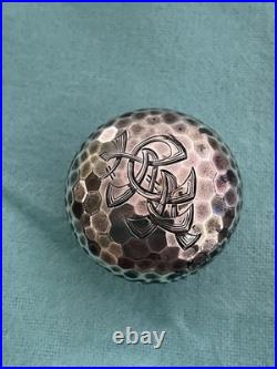 Vintage Tiffany Crystal Perfume Bottle With Hammered Sterling Screw cap