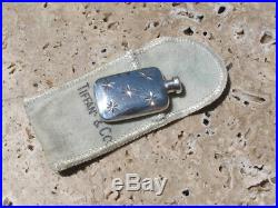 Vintage Tiffany Sterling Silver Perfume Flask Bottle with Dauber & Pouch