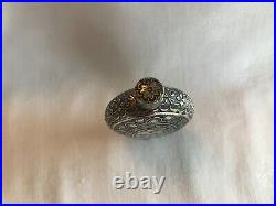 Vintage To Older Persian Perfume Talc Bottle Silver Unsigned Vintage To Older Persian Perfume Talc Bottle Silver Unsigned