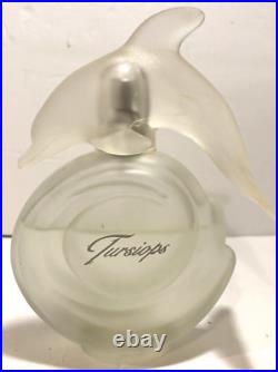 Vintage Tursiops Eau De Parfum 2.5 Oz Frosted Glass Dolphin Top Spray Bottle