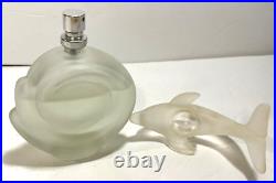 Vintage Tursiops Eau De Parfum 2.5 Oz Frosted Glass Dolphin Top Spray Bottle