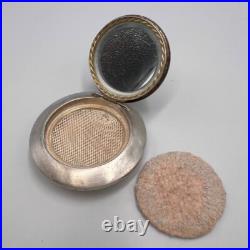 Vintage USSR Silver 875 Compact Powder Box Compact Make Up Perfume Flask Bottle Vintage USSR Silver 875 Compact Powder Box Compact Make Up Perfume Flask Bottle