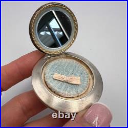 Vintage USSR Silver 875 Compact Powder Box Compact Make Up Perfume Flask Bottle Vintage USSR Silver 875 Compact Powder Box Compact Make Up Perfume Flask Bottle